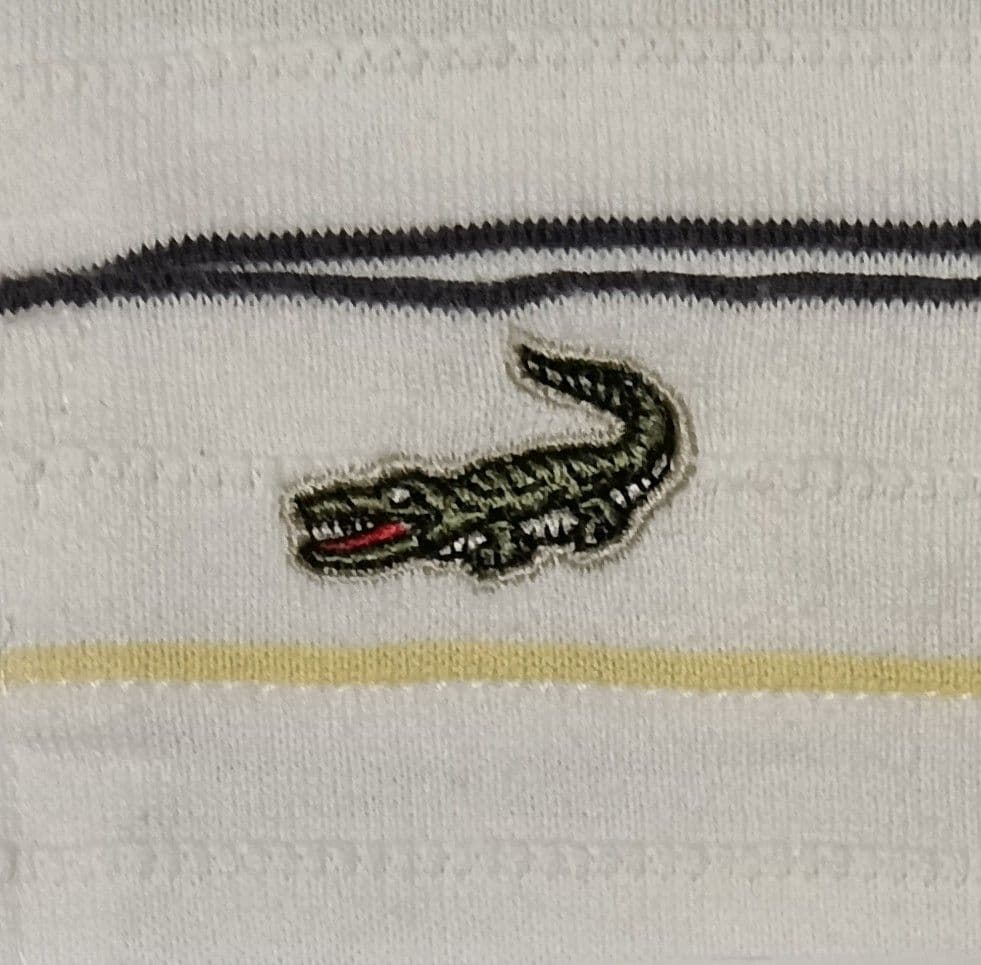 【Crocodile】クロコダイルの刺繍ロゴ入り胸ポケット付きポロシャツ（М） — image 3