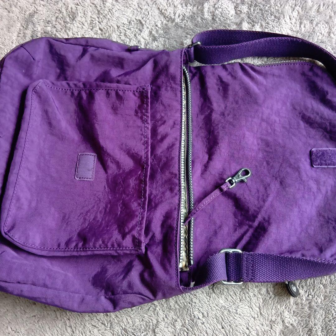 Kipling パープル ショルダーバッグ — image 4