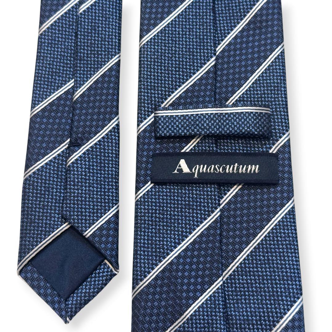 極美品✨Aquascutum ネクタイ　アクアスキュータム　ジャガードレジメン — image 2