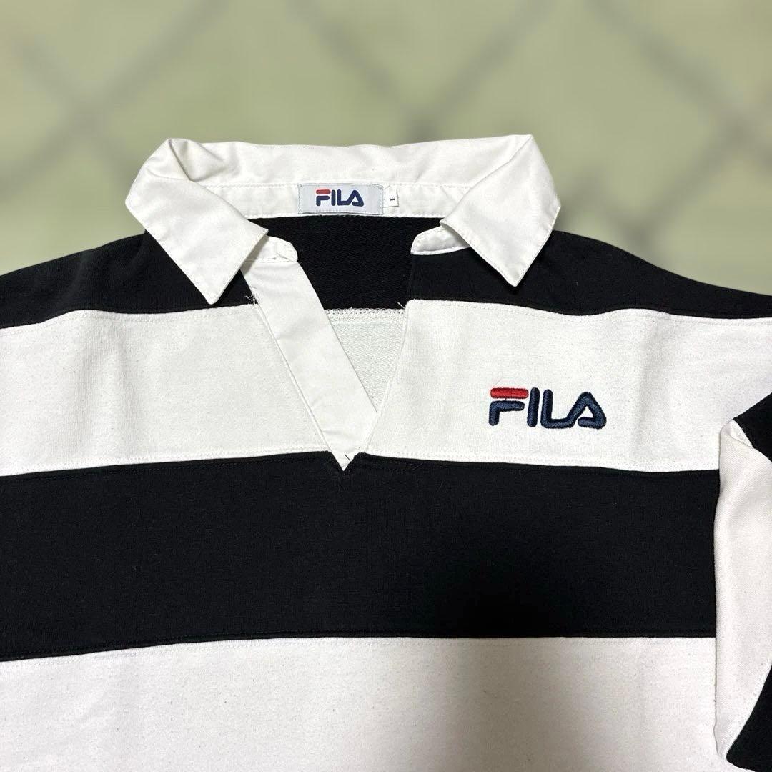 FILA ラガーシャツ　ボーダー　ショート丈 — image 2
