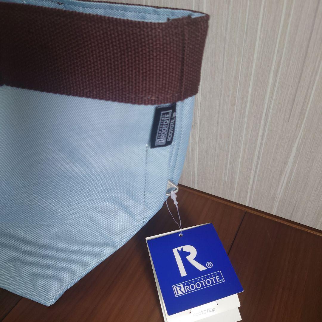 ​新品・タグ付_ROOTOTEルートート ミニトートバッグ ブルー×ブラウン — image 2