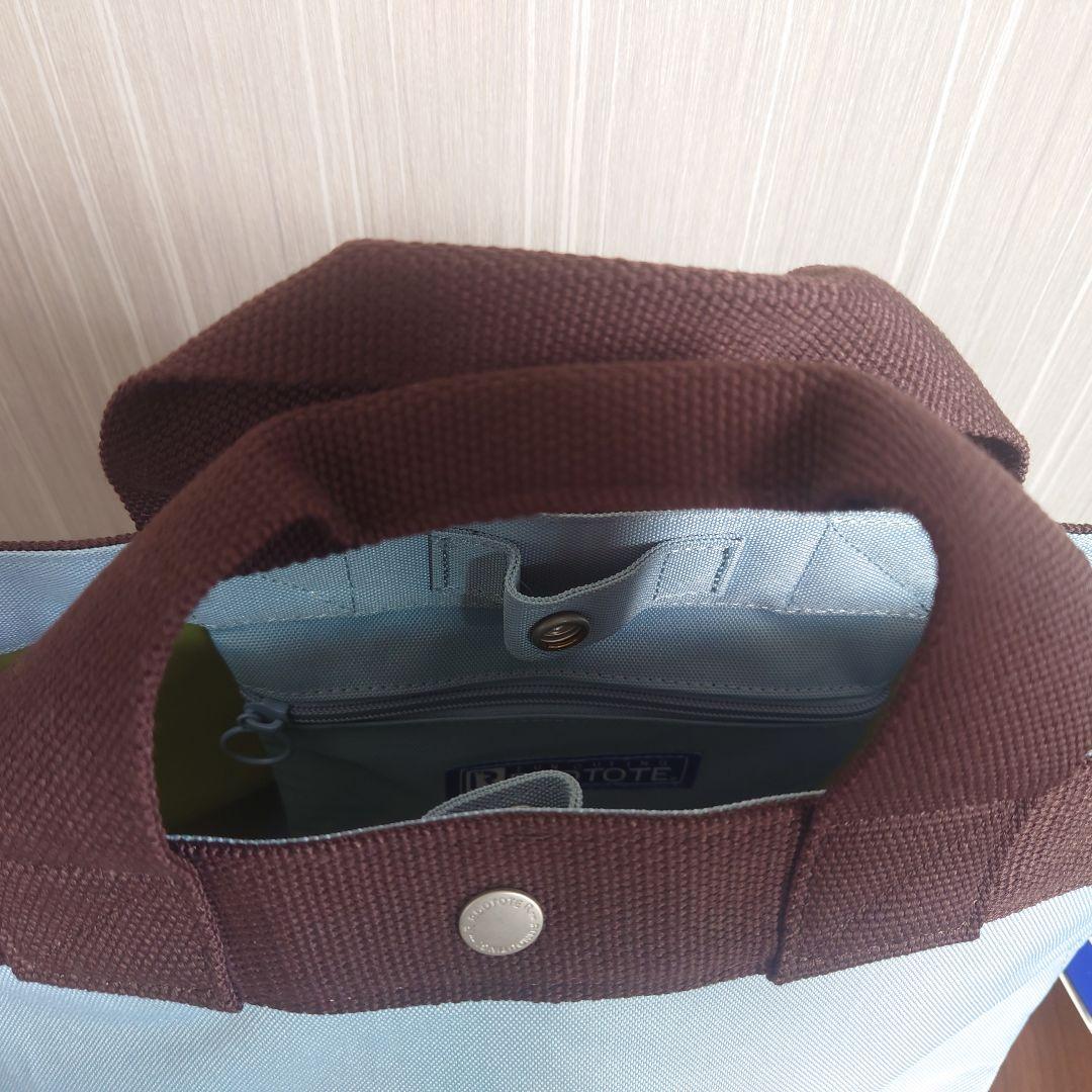 ​新品・タグ付_ROOTOTEルートート ミニトートバッグ ブルー×ブラウン — image 5