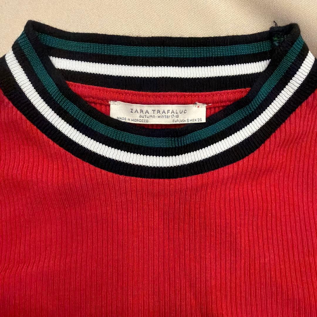 ZARA リブニット ロングワンピース 半袖 — image 3