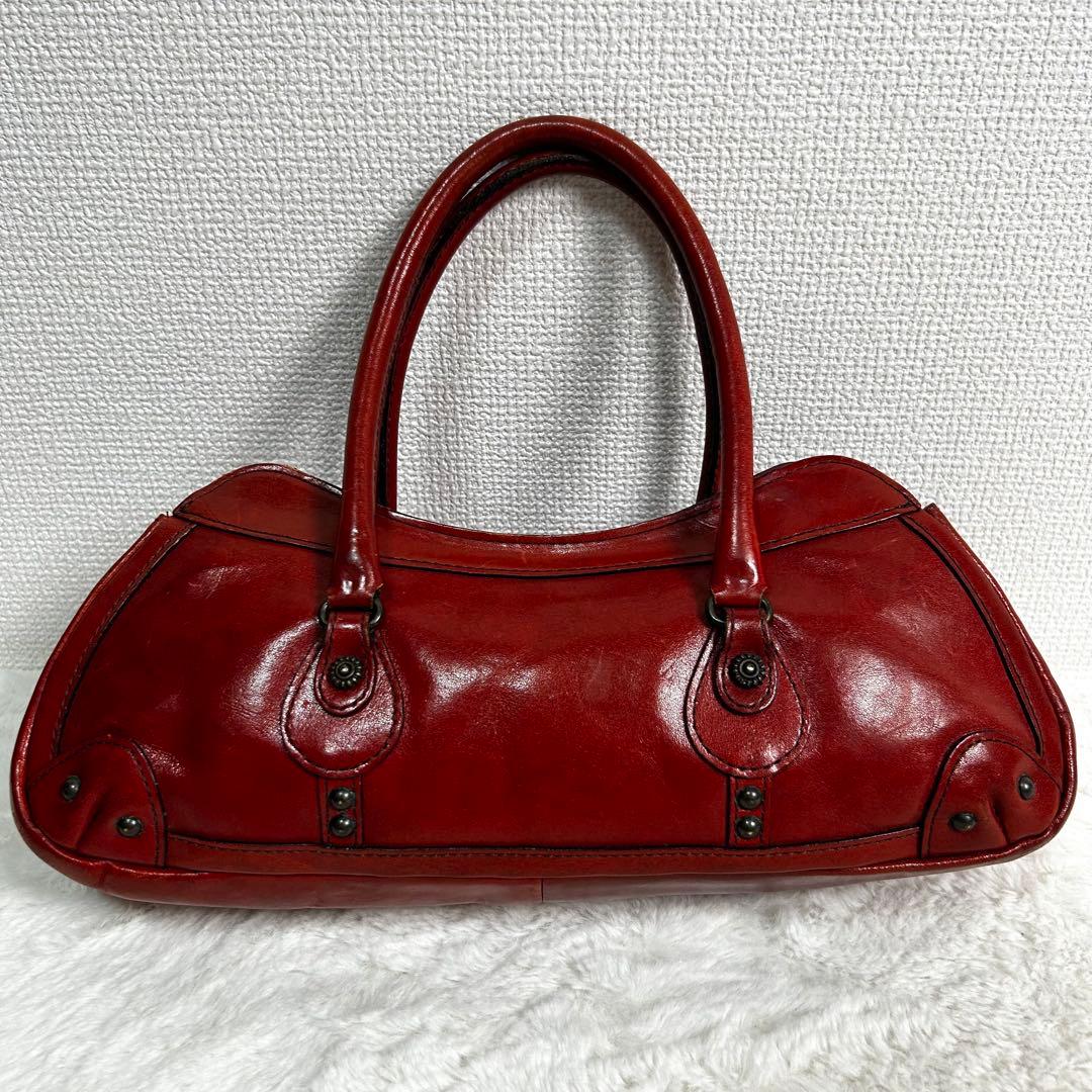 美品✨Dakota スタッズ　肩掛け　本革　ハンドバッグ　赤 — image 3
