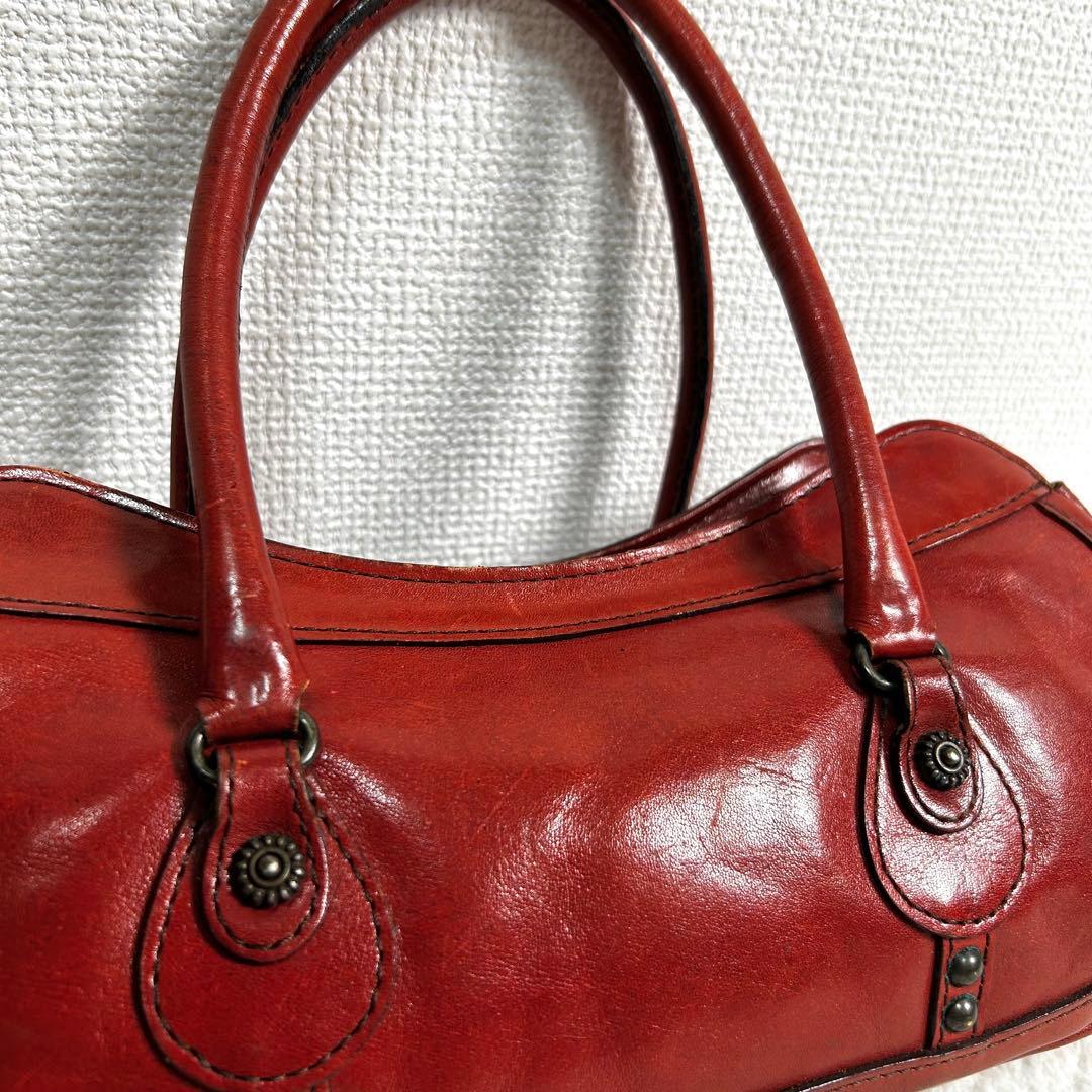 美品✨Dakota スタッズ　肩掛け　本革　ハンドバッグ　赤 — image 4