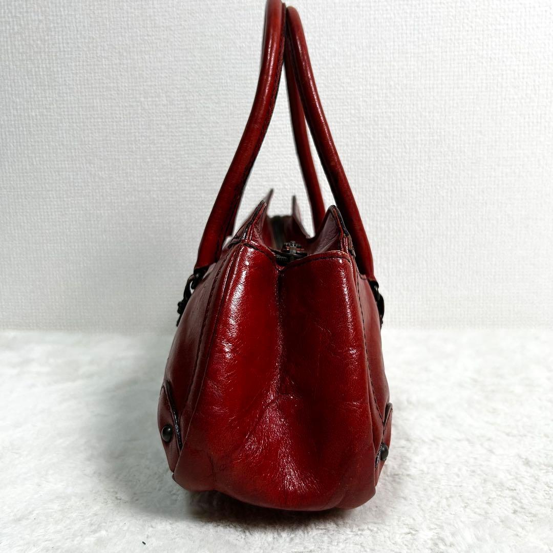 美品✨Dakota スタッズ　肩掛け　本革　ハンドバッグ　赤 — image 5