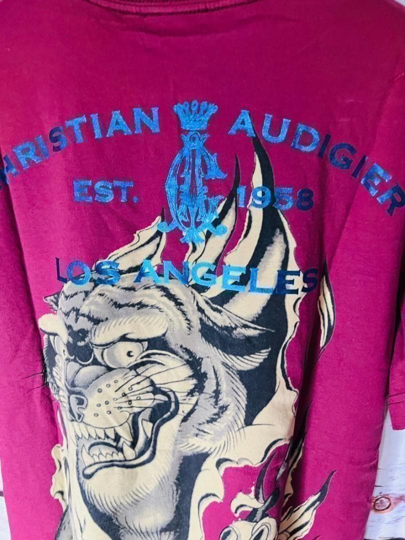 【新品/未使用】クリスチャンオードジェー　Tシャツ　ピンク レッド　メンズM — image 4
