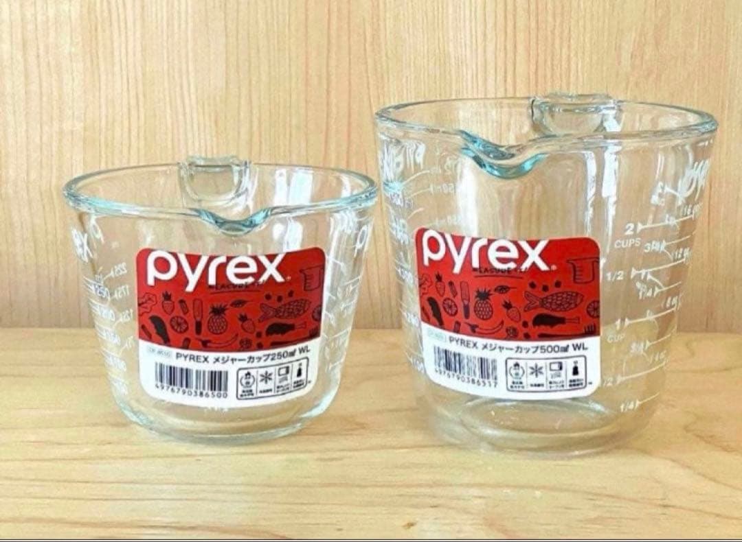【新品2点セット】PYREX 計量 メジャーカップ 250ml 500ml — image 2