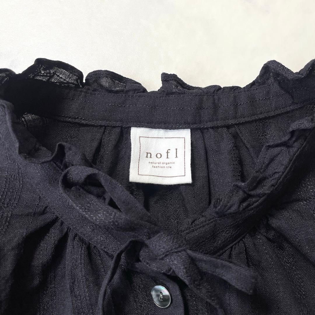 【美品】 nofl リネンドビーフリルブラウス M〜L 定価12,980円 — image 4