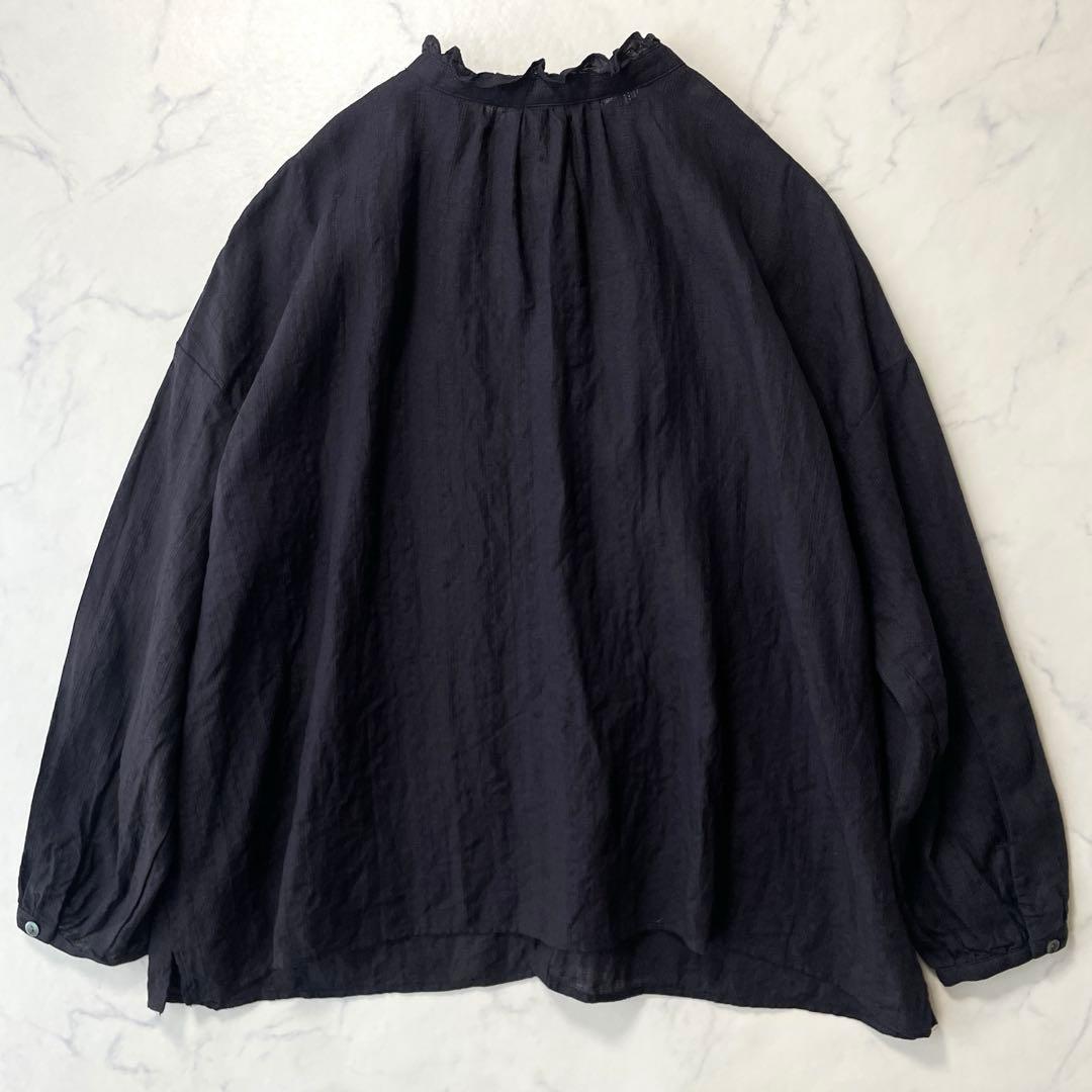 【美品】 nofl リネンドビーフリルブラウス M〜L 定価12,980円 — image 5