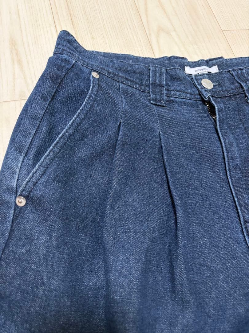 【RUUBON】リラックスワイドデニムパンツ　Sサイズ — image 5
