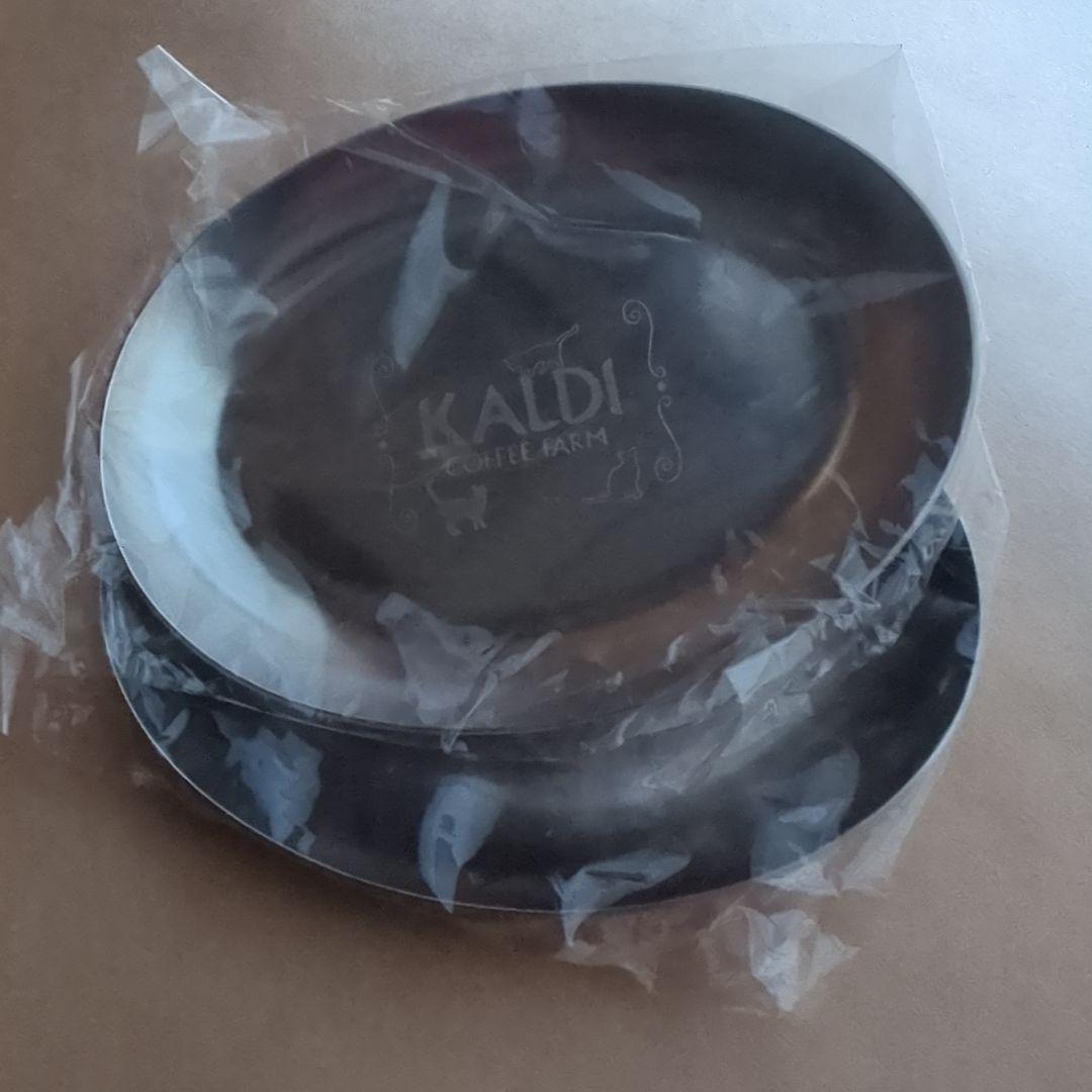 KALDI カルディ 猫の日 ティートレイ ２枚 新品未使用 箱なし 小皿 豆皿 — image 3