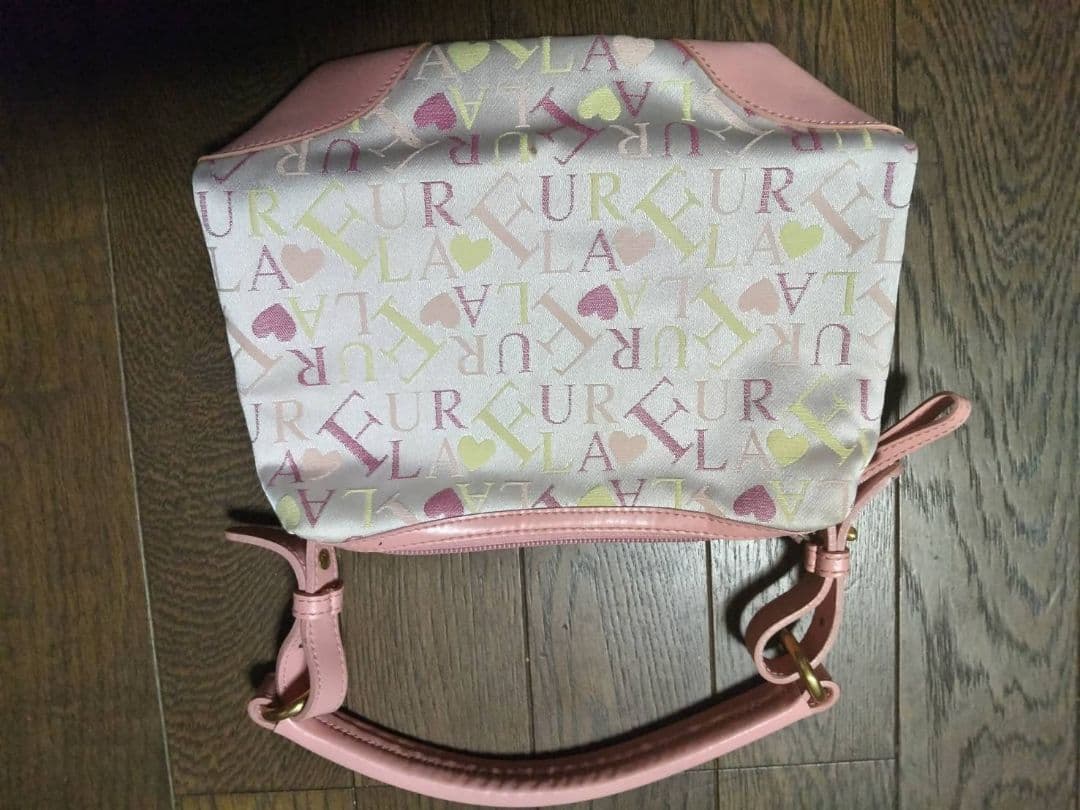 FURLA ハンドバッグ ピンク 総柄 ロゴ ハート — image 2