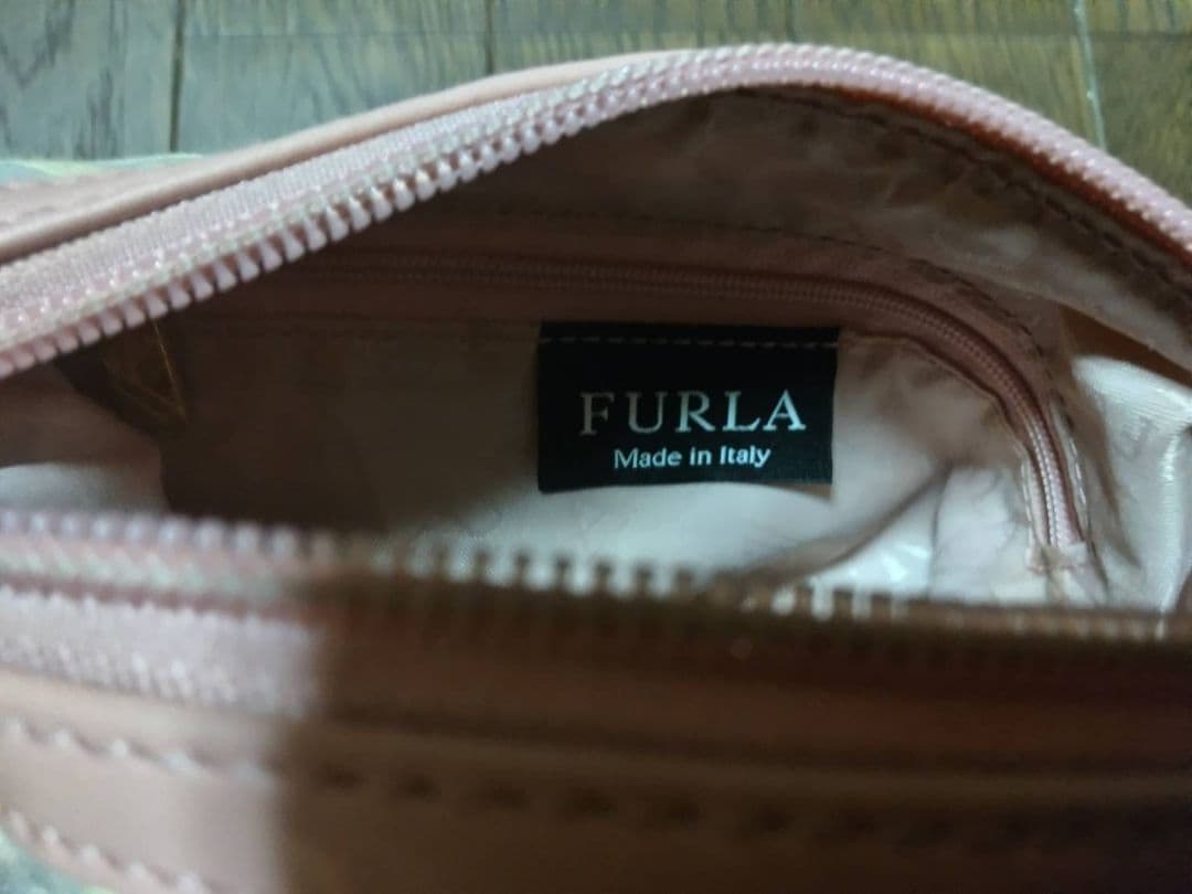 FURLA ハンドバッグ ピンク 総柄 ロゴ ハート — image 3