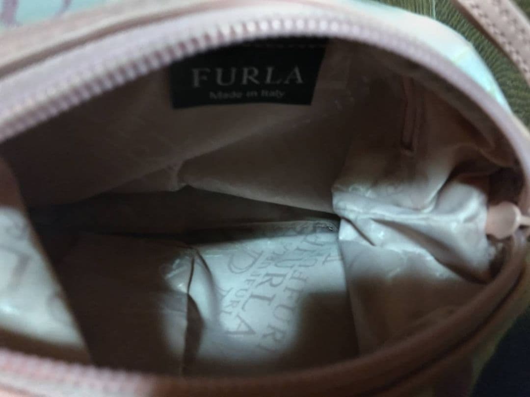 FURLA ハンドバッグ ピンク 総柄 ロゴ ハート — image 4