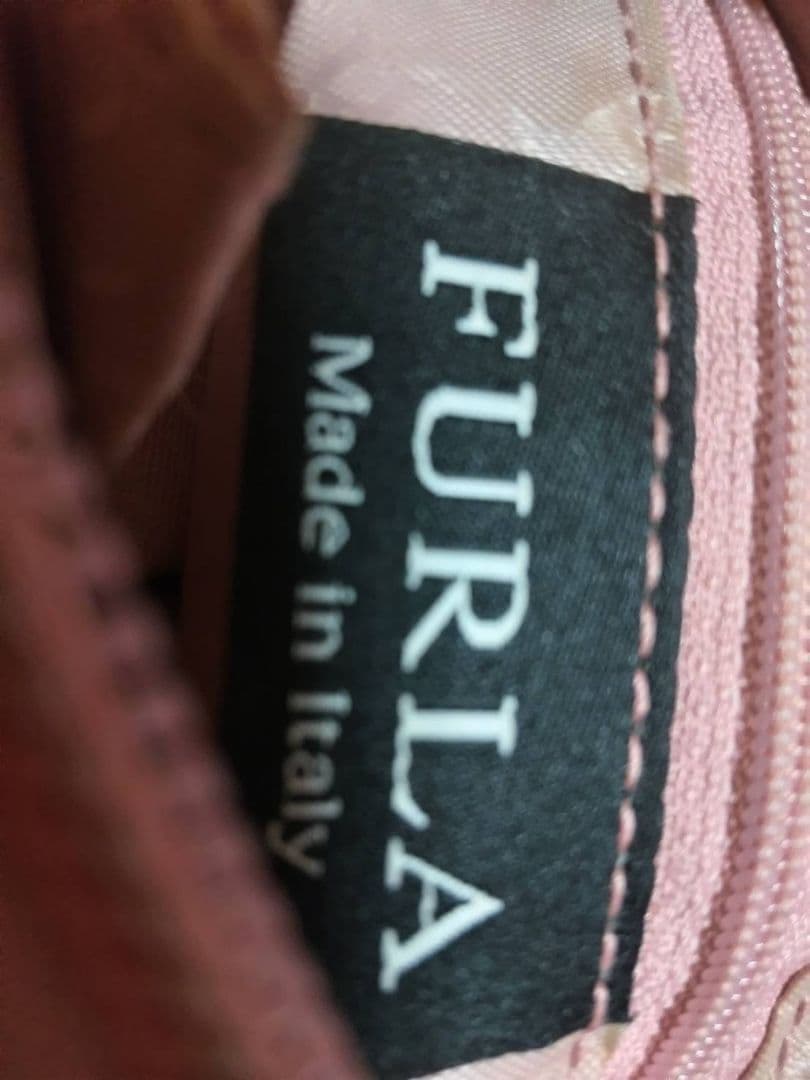 FURLA ハンドバッグ ピンク 総柄 ロゴ ハート — image 5