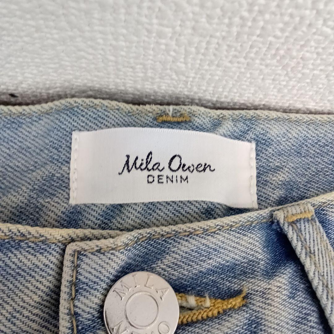 【野187】MilaOwenストレートデニムライトブルーカットオフ — image 4
