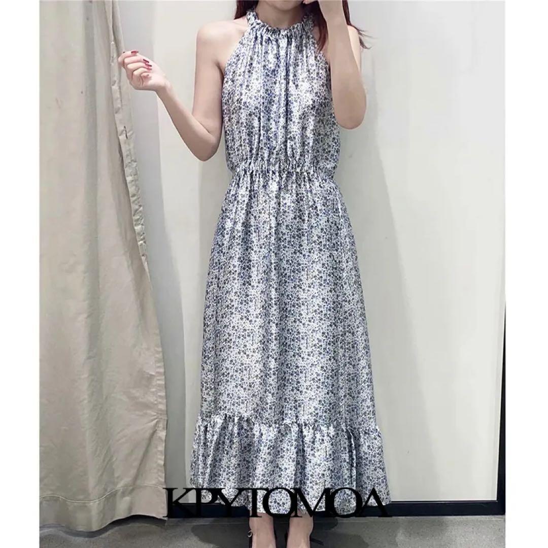 【未使用】ZARA ザラ　ホルターネックティアードワンピース　サイズM — image 2