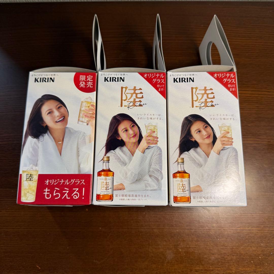 KIRIN 陸 Riku オリジナルグラス 3個セット 今田美桜 非売品限定 — image 3