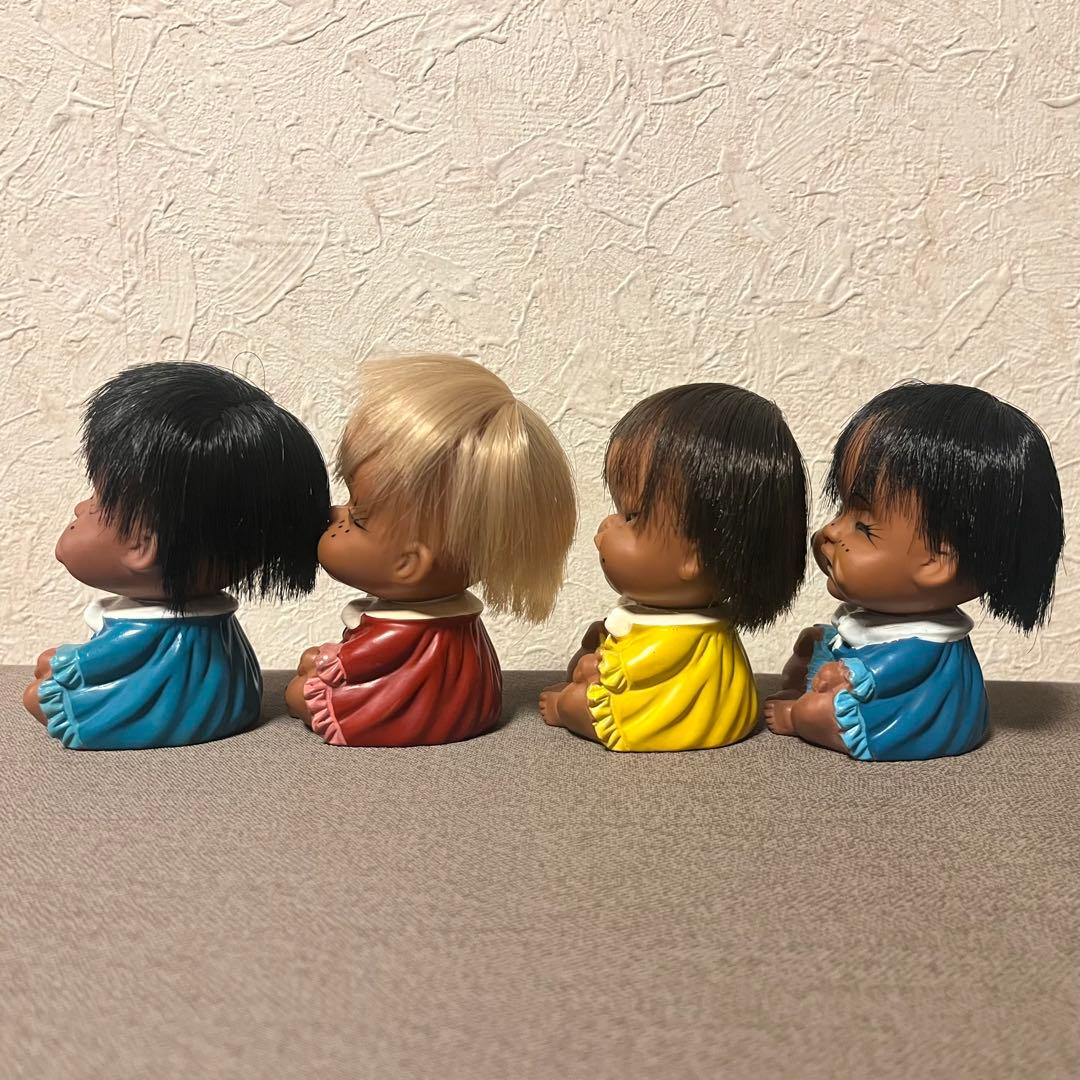 昭和レトロ ソフビ人形 ベビー 赤ちゃん 4体セット made in japan — image 2