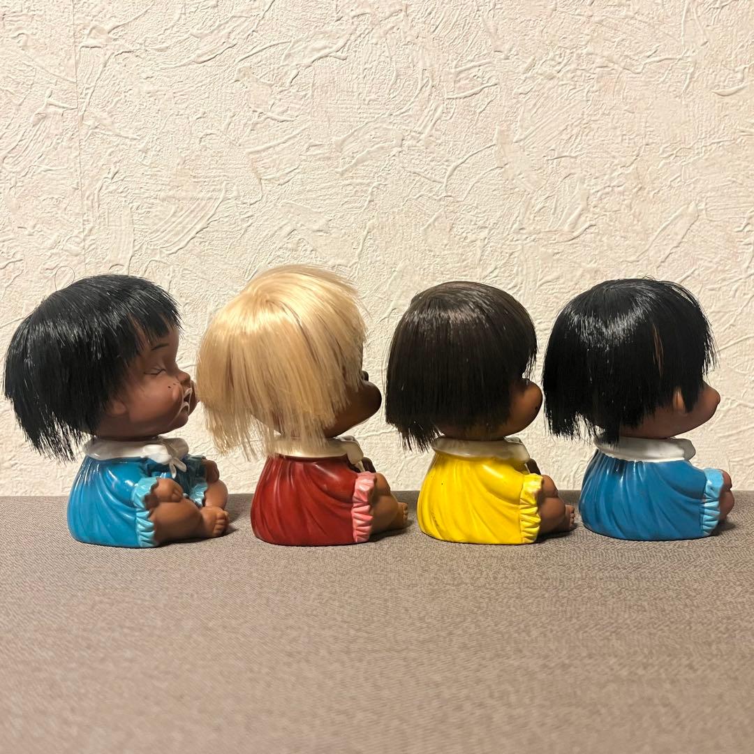 昭和レトロ ソフビ人形 ベビー 赤ちゃん 4体セット made in japan — image 4