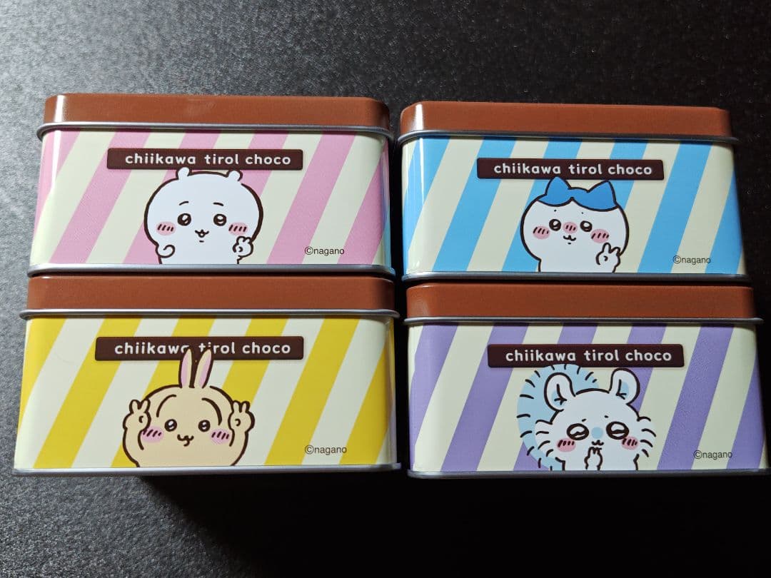 ★ちいかわ チロルチョコ缶 全4種 新品未開封 フルコンプセット ※バラ売り不可 — image 4