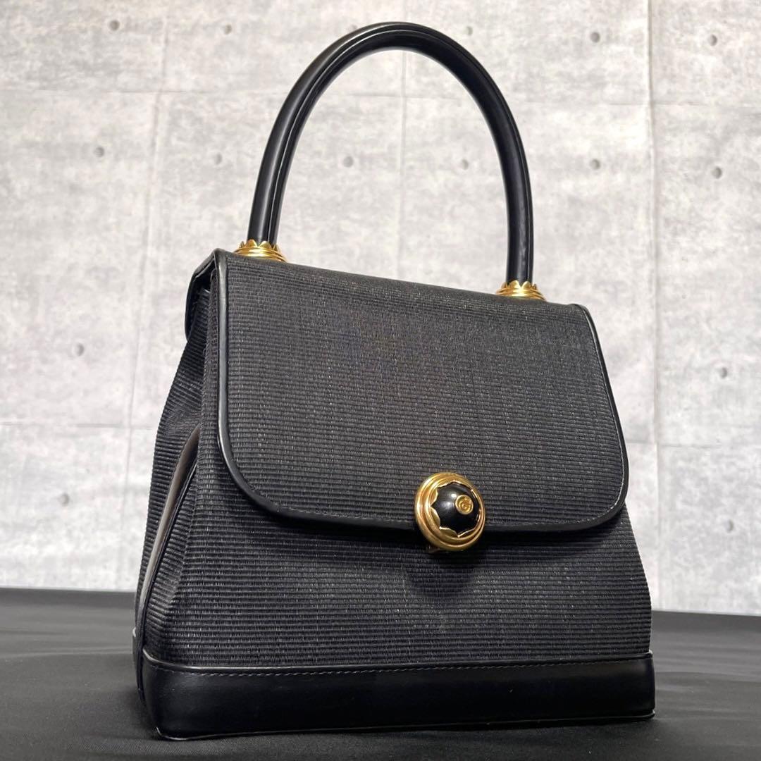 【美品】COMTESSE BLACK ホースヘア×レザー 2WAY ハンドバッグ — image 3