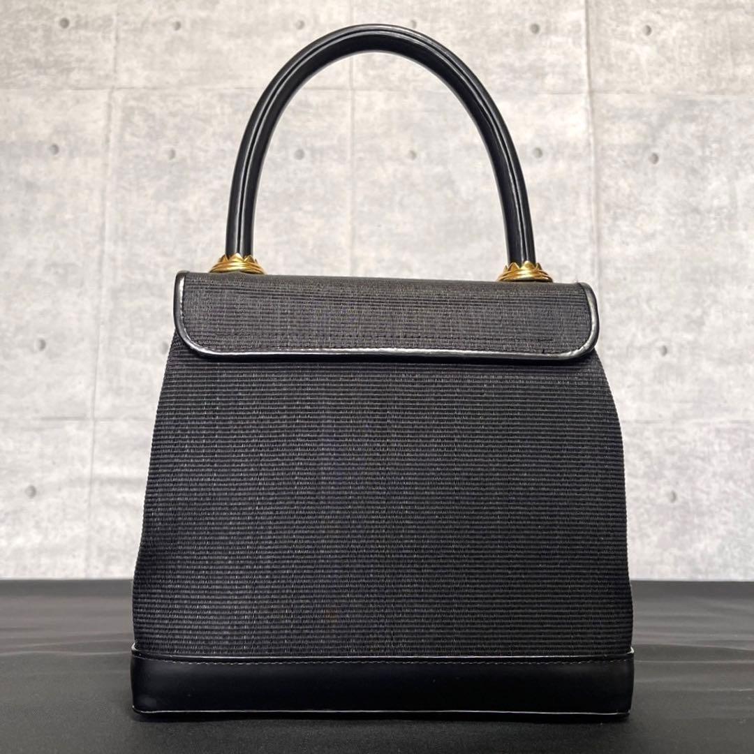 【美品】COMTESSE BLACK ホースヘア×レザー 2WAY ハンドバッグ — image 4