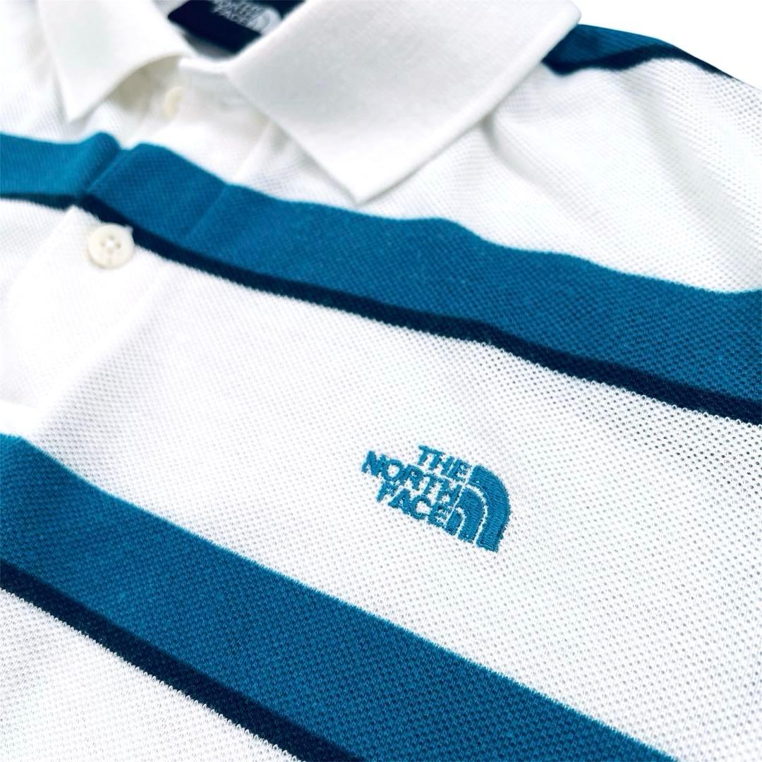 THE NORTH FACE ノースフェイス ボーダー 半袖 ポロシャツ L — image 3