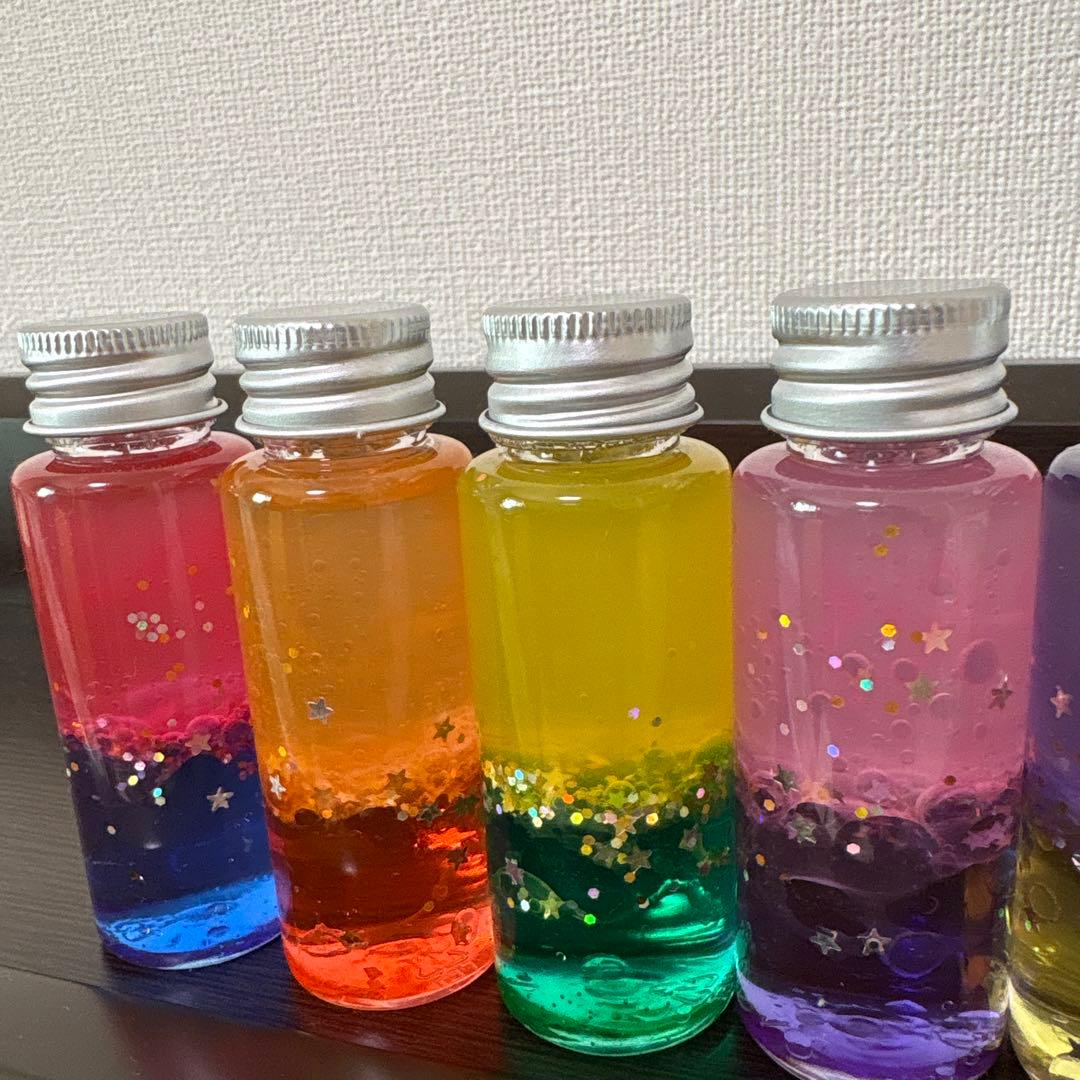 バイカラーボトル　センサリーボトル♡手作りおもちゃ　カラフルな星空を見てみよう — image 2