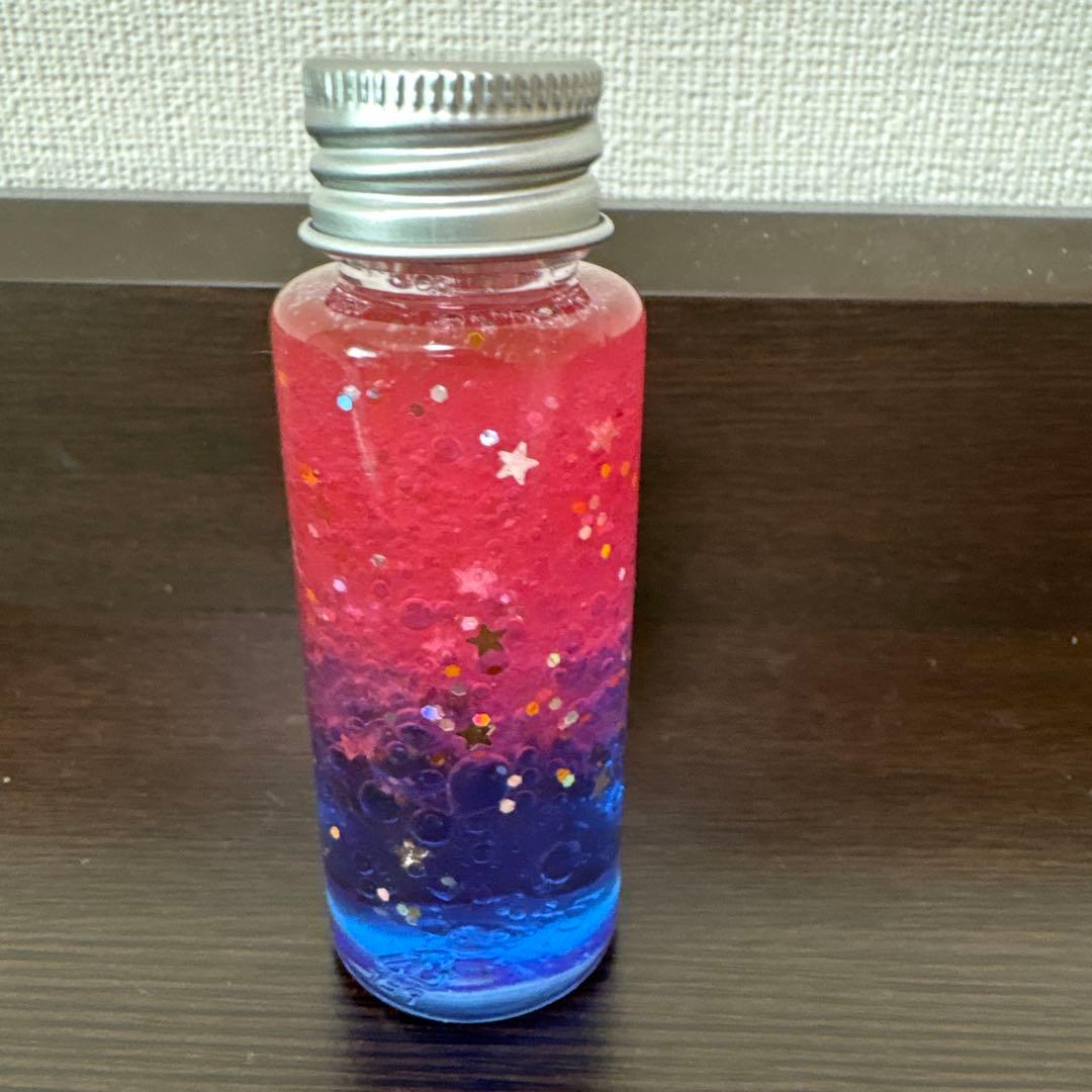 バイカラーボトル　センサリーボトル♡手作りおもちゃ　カラフルな星空を見てみよう — image 3