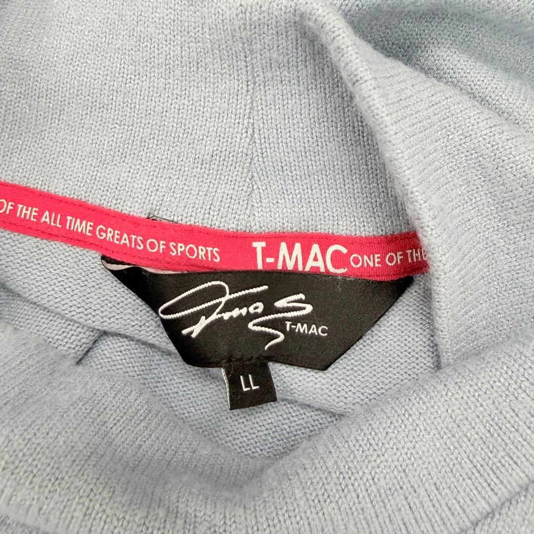 T-MAC ハイネックニット 長袖 サックスブルー LL ライン入り — image 3
