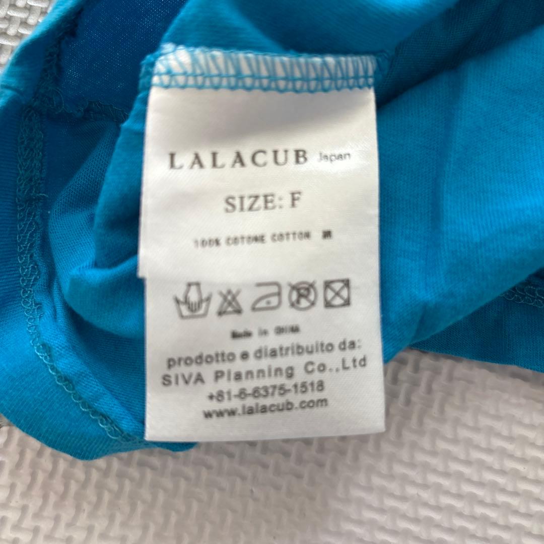 LALACUB ララキューブ半袖Tシャツ ブルー　フリーサイズ — image 4