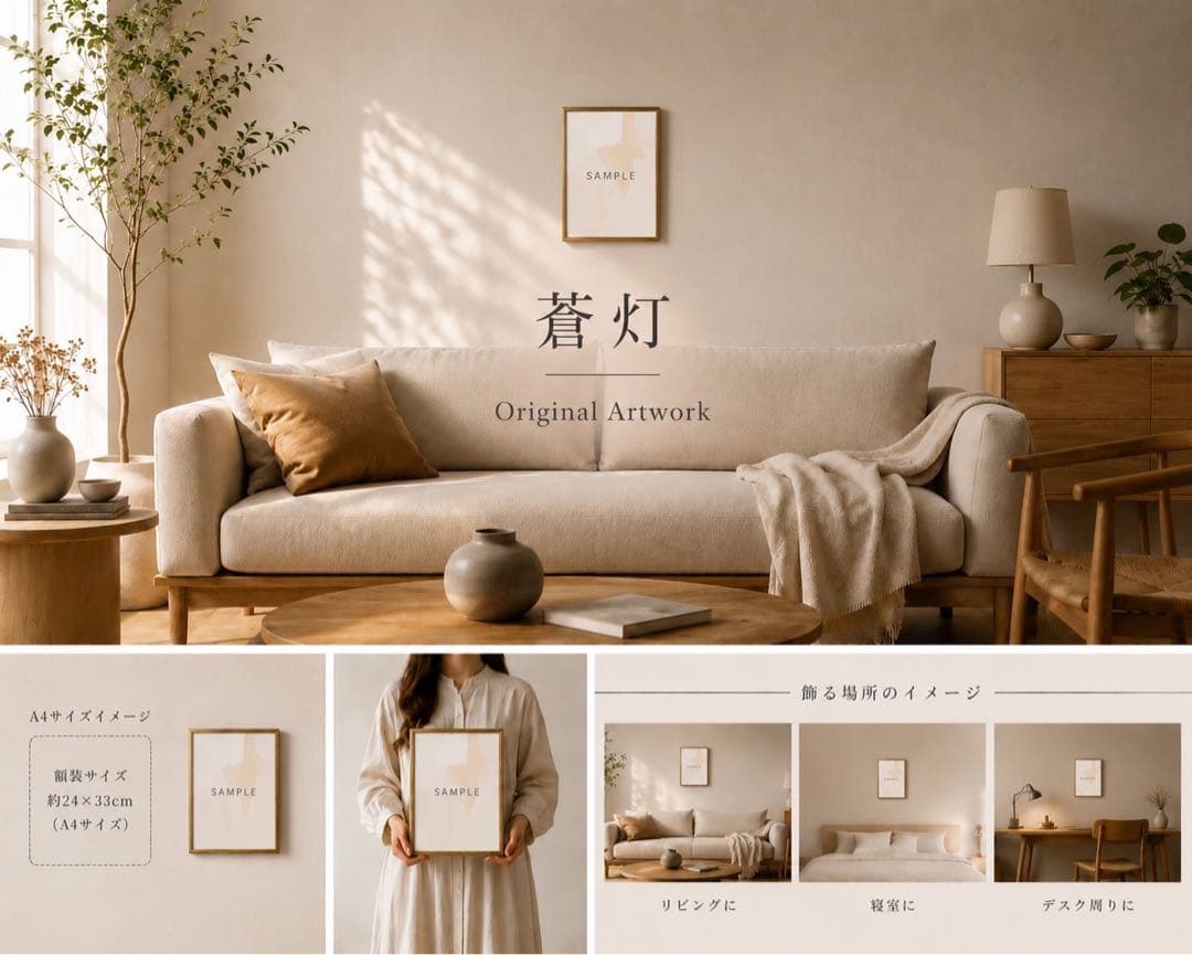 Canelé & Coffee ｜A4額装アート　No.82 — image 2