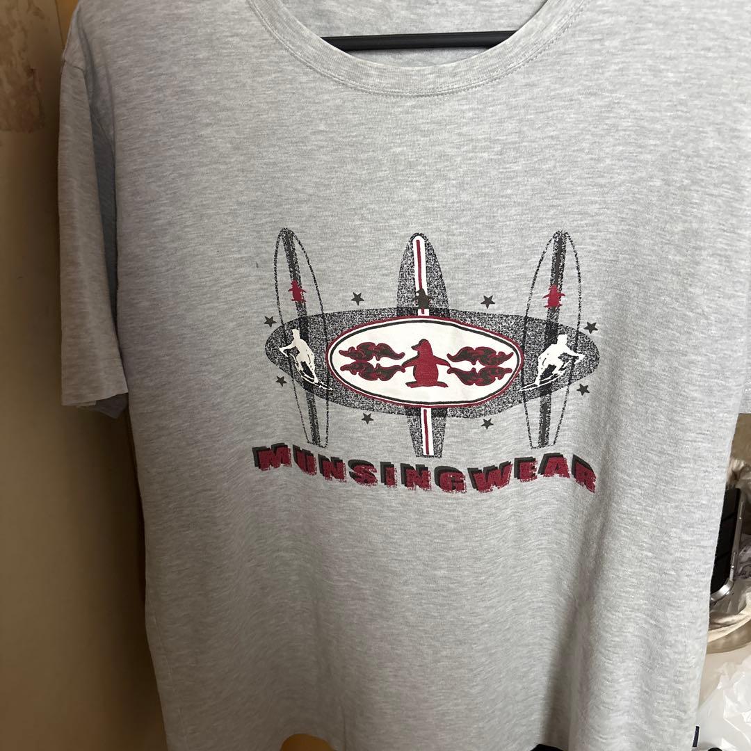 Munsingwear 半袖Tシャツ グレー サーフボードデザイン — image 3
