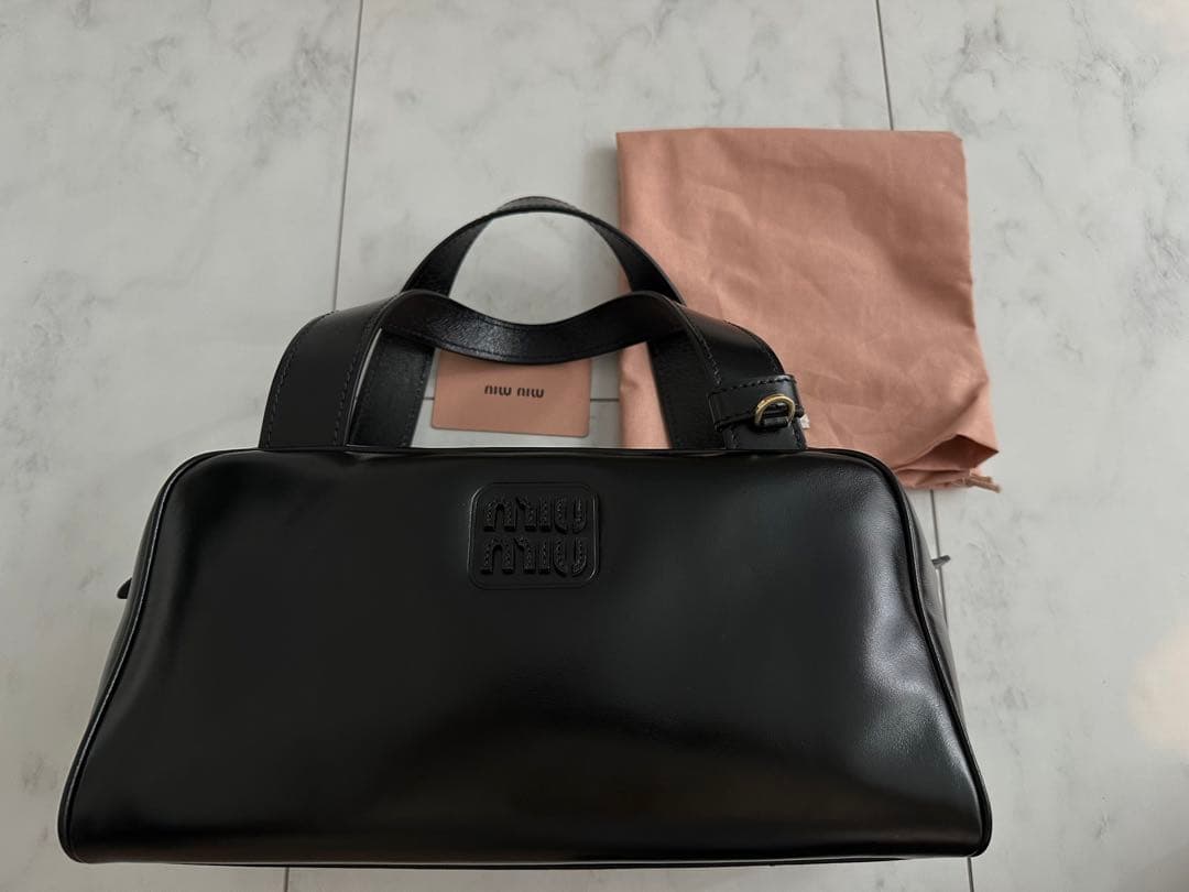 正規品　25aw miumiu レザー　コニャック　バッグ　PRADA — image 2