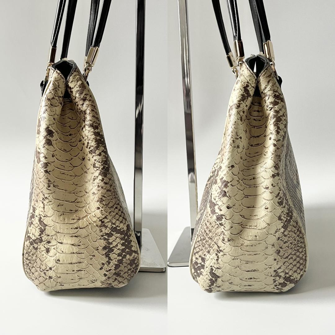 廃番★レア★COACH F35876 ミネッタ パイソン型押し ハンドバッグ — image 5