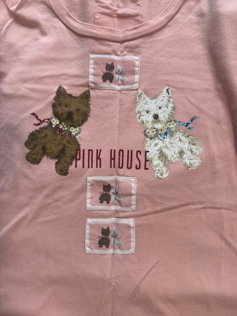土日限定値下げ‼️PINK HOUSE ピンクハウス 長袖Tシャツ 犬柄 ピンク — image 3