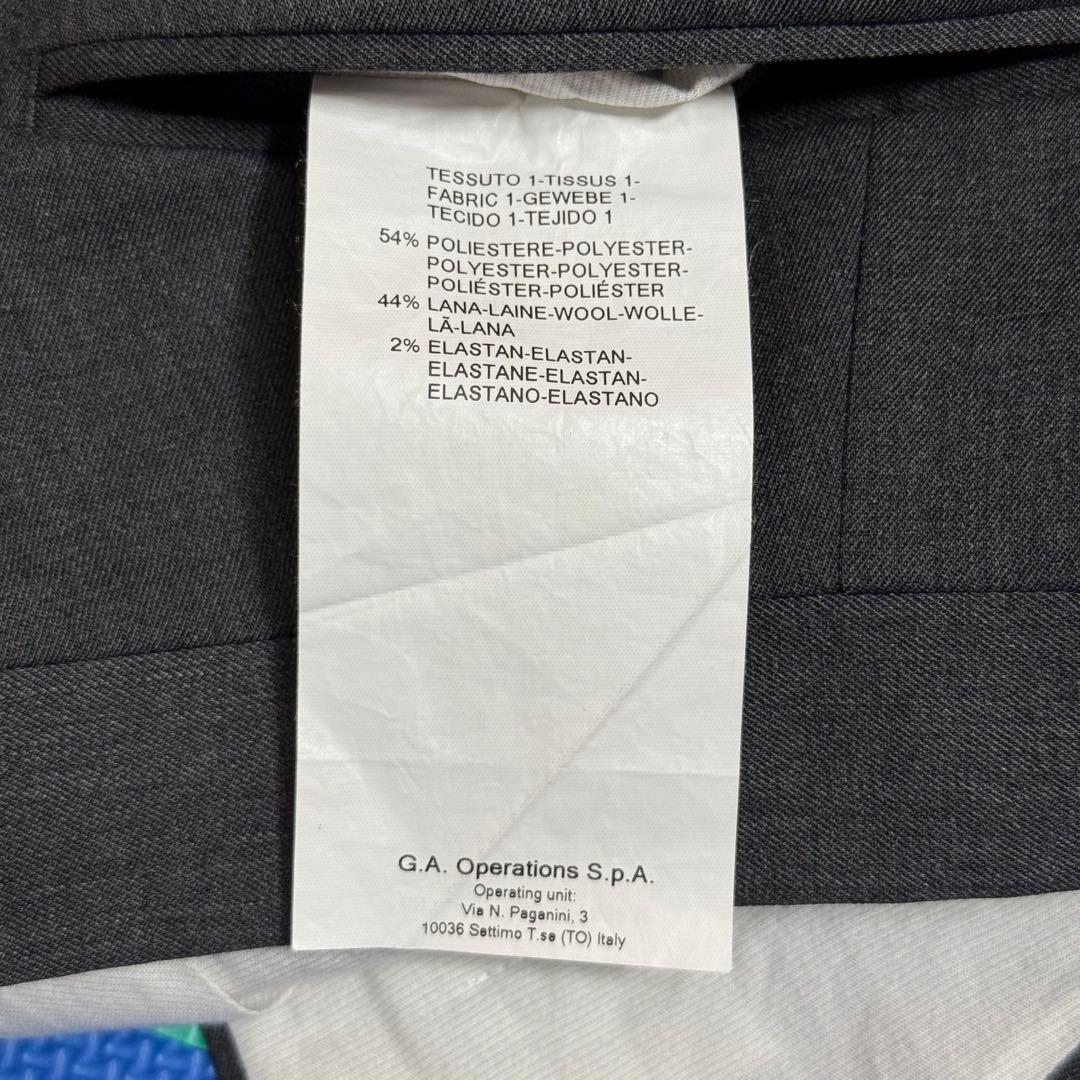 90s ARMANI COLLEZIONI ワイドストレートスラックス グレー — image 4
