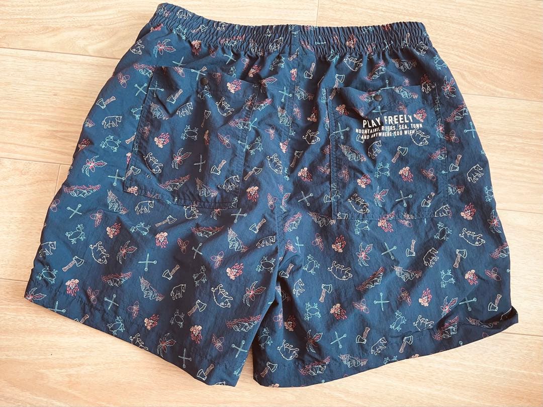 BONFIRE ネイビー パターンショートパンツ — image 2