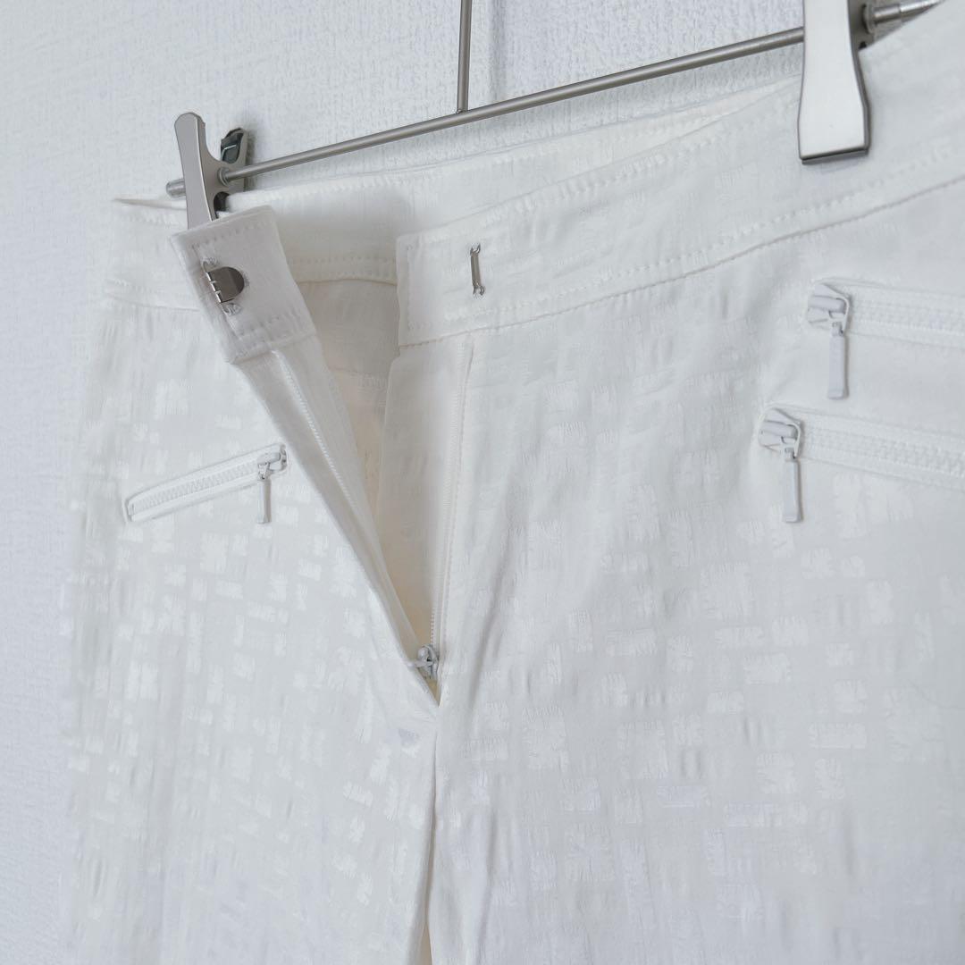 ジョリーローブ Jolie Robe パンツ ジャガード風 9号 白 きれいめ — image 5