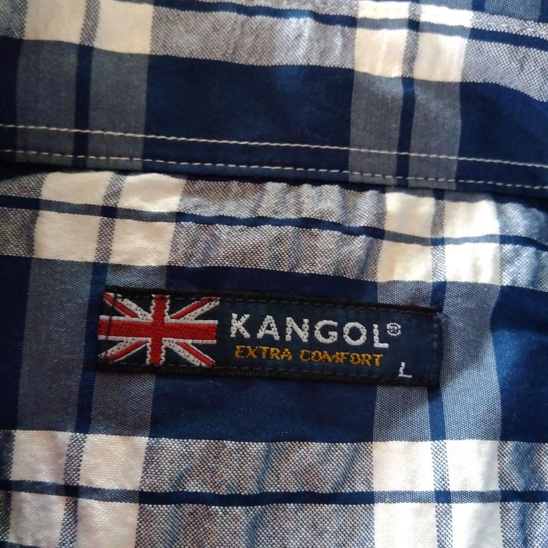 KANGOL 半袖チェックシャツ Lサイズ — image 3