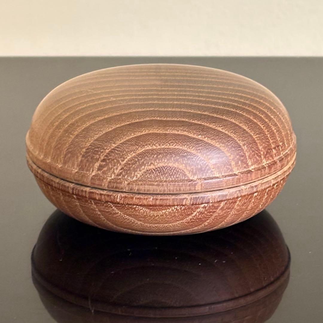 茶道具 香道具 香合 工芸品 木工芸 木製 香合 銘木 くり抜き — image 3