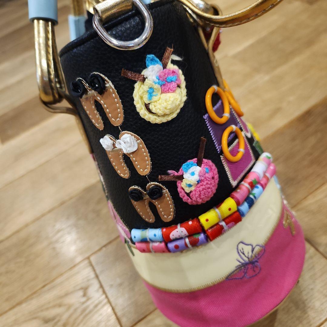 braccialini　レザー　ブルコチオリーニ　アップリケ　バケツ型バッグ — image 2