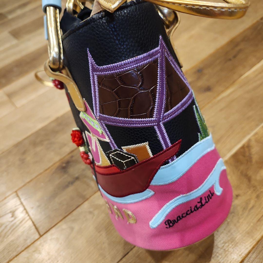 braccialini　レザー　ブルコチオリーニ　アップリケ　バケツ型バッグ — image 4
