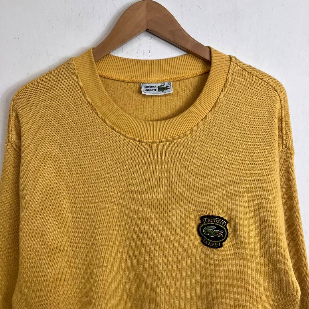 80s LACOSTE コットンニットセーター イエロー VINTAGE — image 2