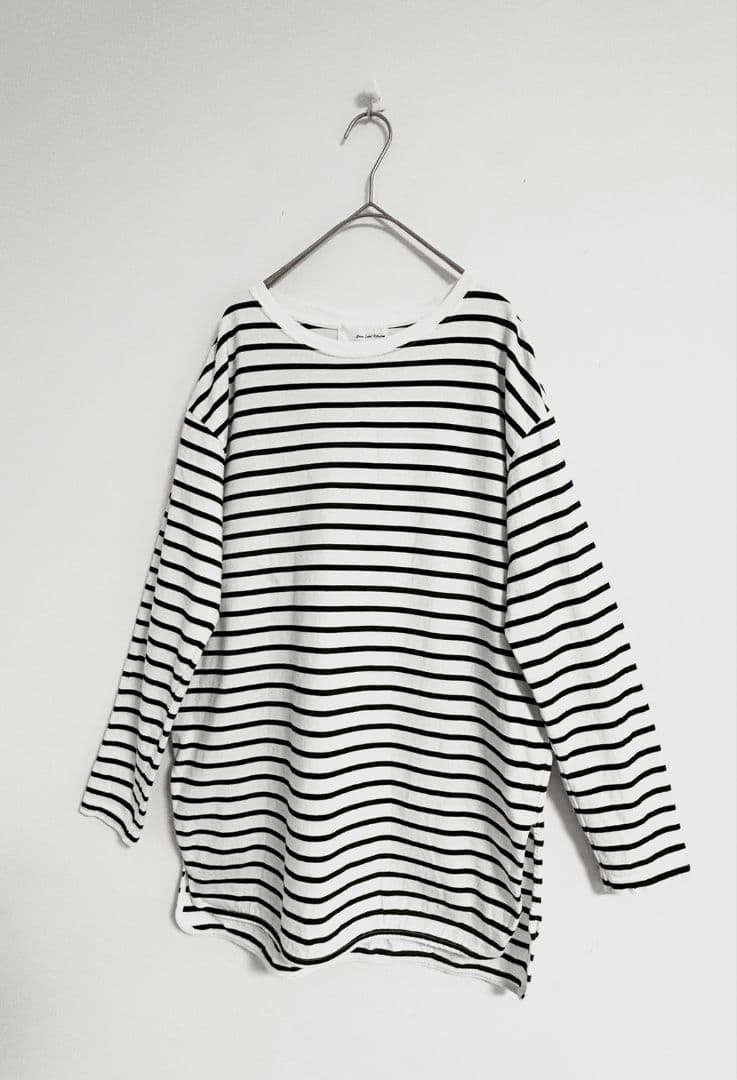 green label relaxing ロング Tシャツ ボーダー　洗える — image 4