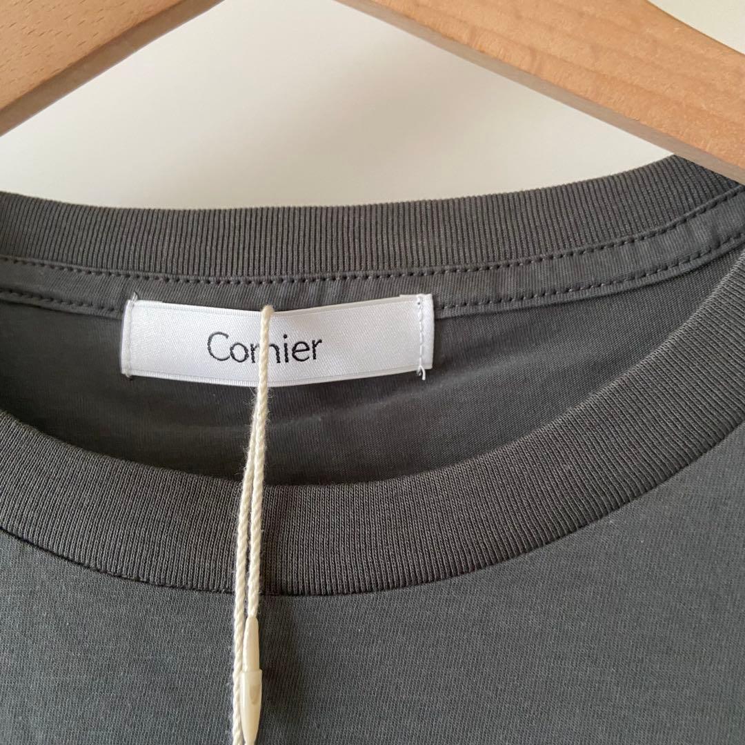 未使用 コルニエ Cornier Tシャツ カットソー グレー Lサイズ — image 4
