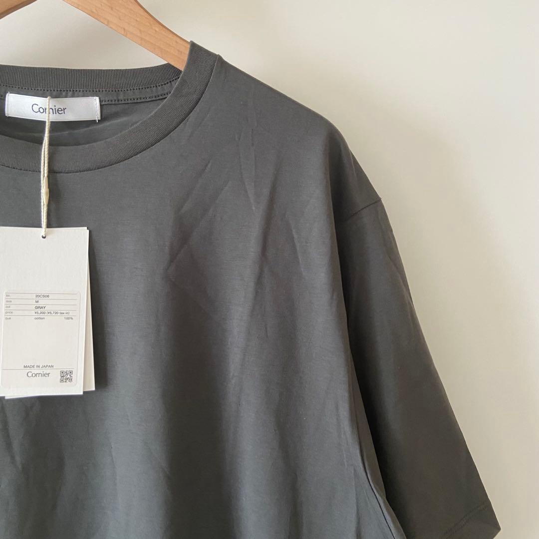 未使用 コルニエ Cornier Tシャツ カットソー グレー Lサイズ — image 5