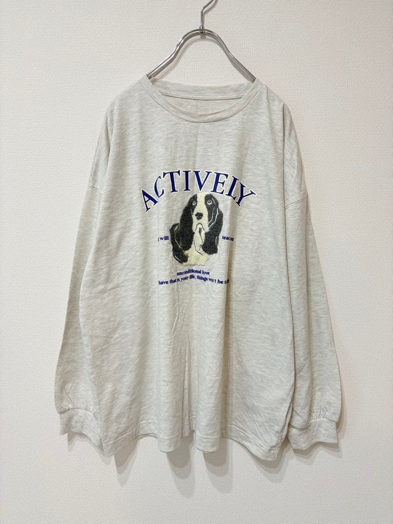 【美品】titivate ティティベイトドッグ刺繍ビッグロングTシャツ — image 2